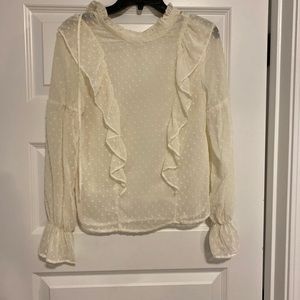 Creme lace vintage top